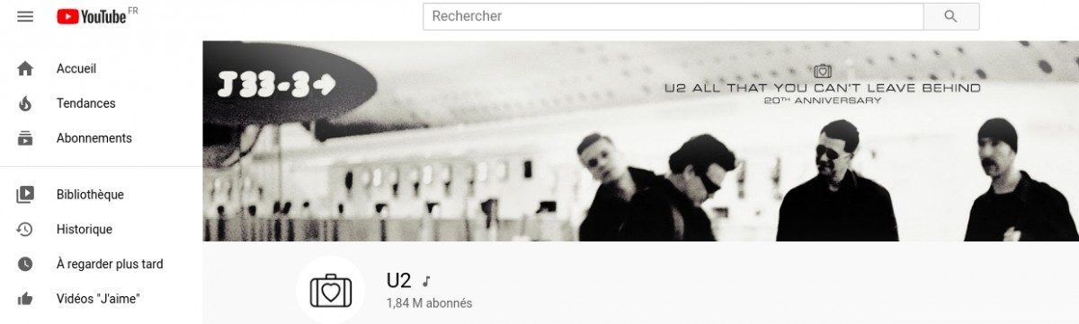U2 relance sa chaîne YouTube